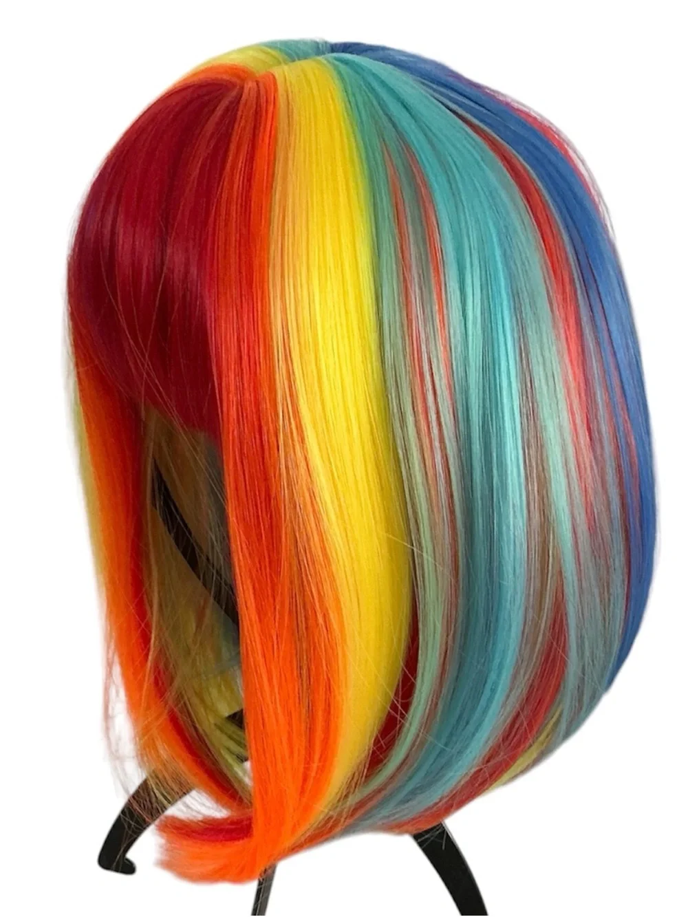 Beautiful Rainbow Wig High Density Fiber, Trim, Cut, Curl  NWOT